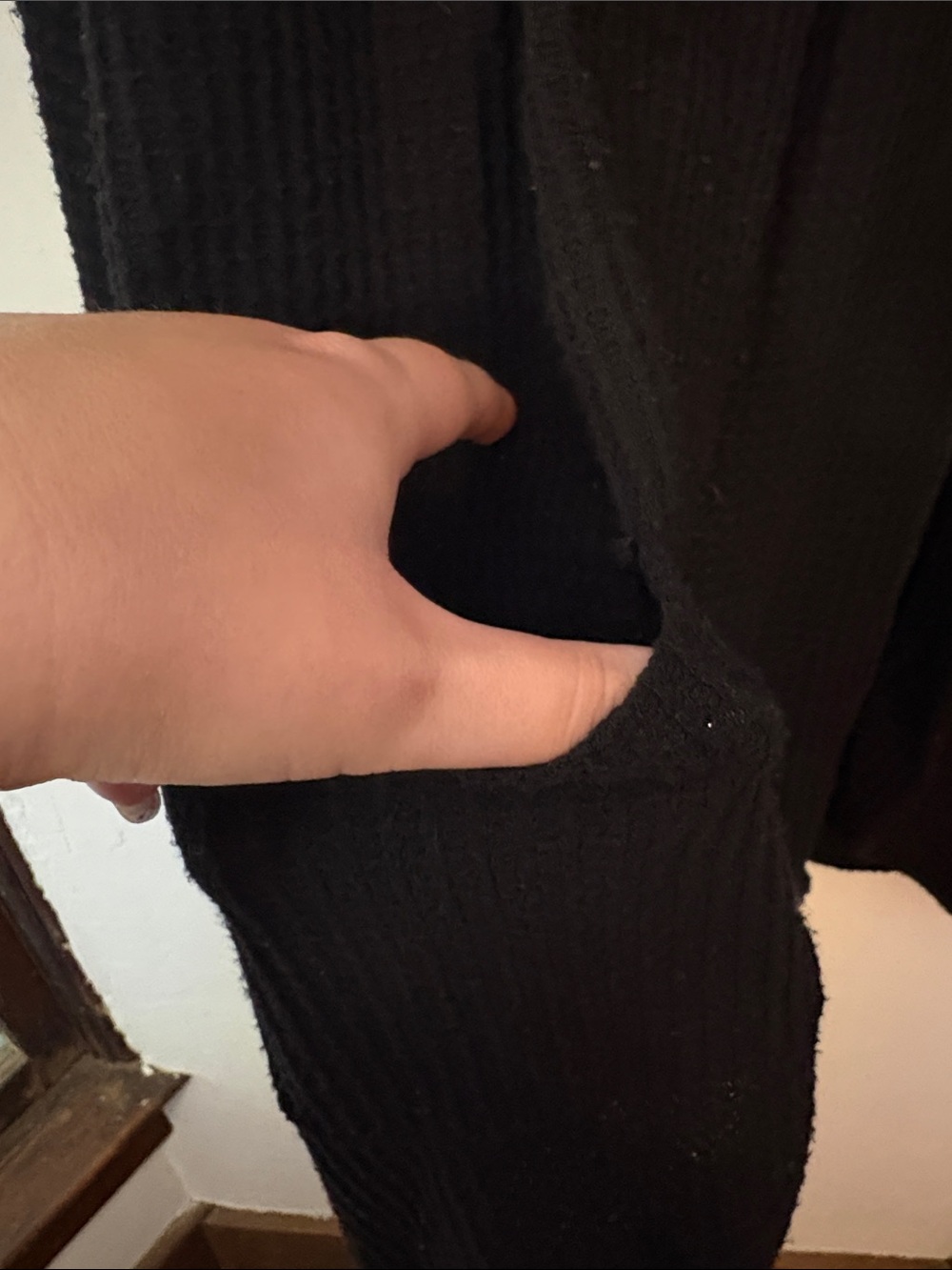 Maurice’s Black Waffle-Knit Open Cardigan Size Medium - Picture 4 of 5